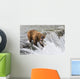 Adult Brown Bear Fishing Wall Decal