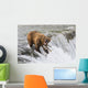 Adult Brown Bear Fishing Wall Decal