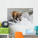 Adult Brown Bear Fishing Wall Decal