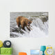 Adult Brown Bear Fishing Wall Decal