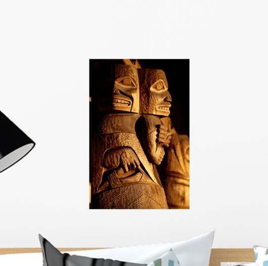 Detail Indian Totem Poles Wall Decal