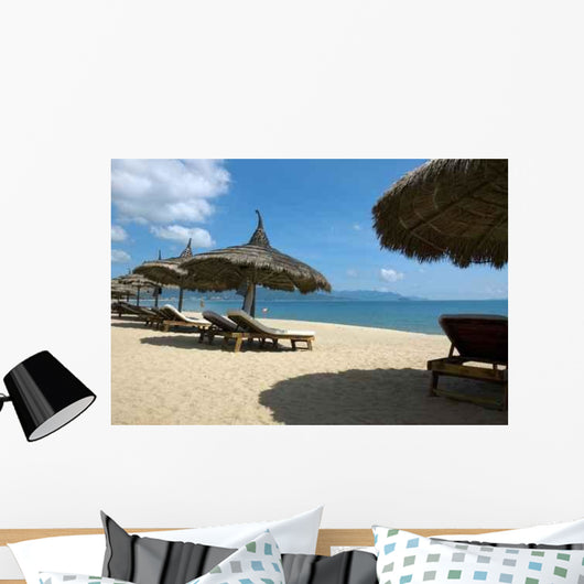 Umbrellas Sunny Beach Vietnam Wall Decal