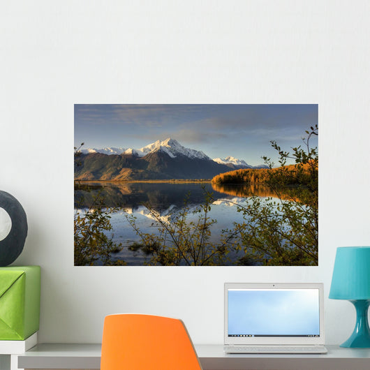 Scenic Pioneer Peak Reflecting Wall Decal Design 2
