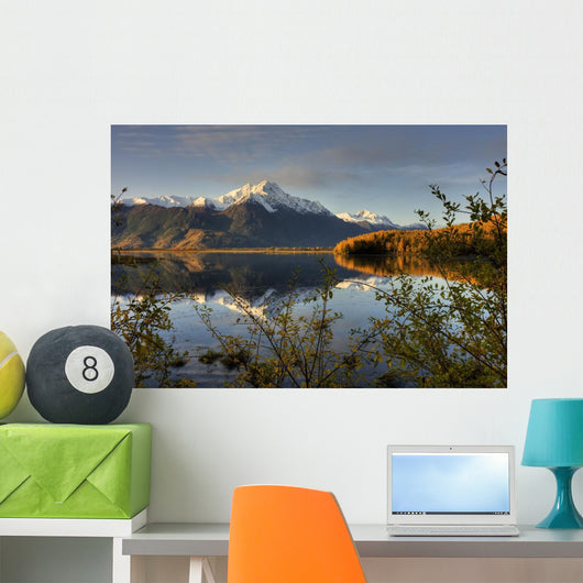 Scenic Pioneer Peak Reflecting Wall Decal Design 2