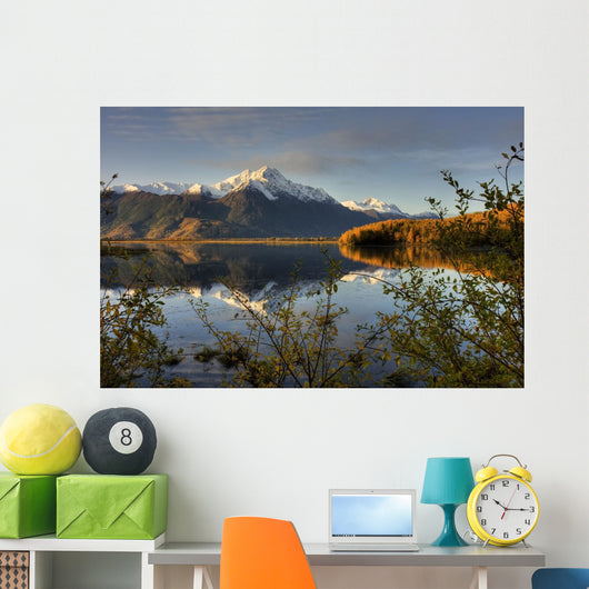 Scenic Pioneer Peak Reflecting Wall Decal Design 2