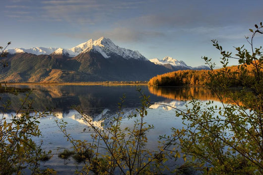 Scenic Pioneer Peak Reflecting Wall Decal Design 2