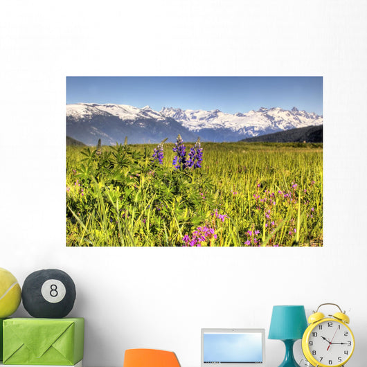 Scenic Wildflower Meadow and Wall Decal