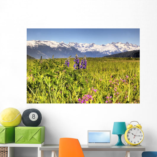 Scenic Wildflower Meadow and Wall Decal