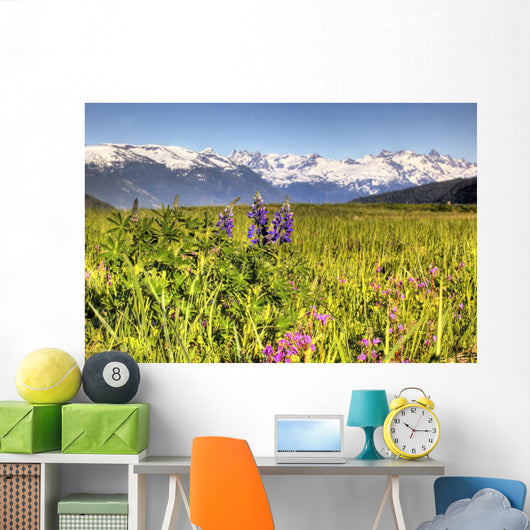 Scenic Wildflower Meadow and Wall Decal