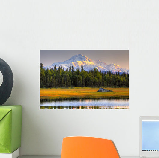 Scenic Mt McKinley Sunset Wall Decal 1