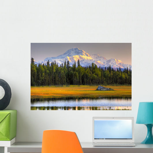 Scenic Mt McKinley Sunset Wall Decal 1