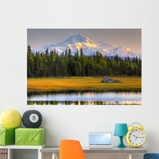 Scenic Mt McKinley Sunset Wall Decal 1