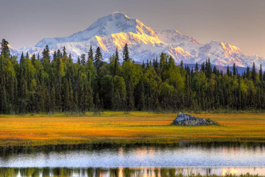 Scenic Mt McKinley Sunset Wall Decal 1