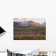 Chugach Mountains with Fireweed Wall Decal