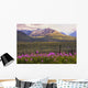 Chugach Mountains with Fireweed Wall Decal