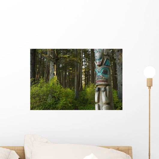 Native Totem Pole Sitka Wall Decal Design 3