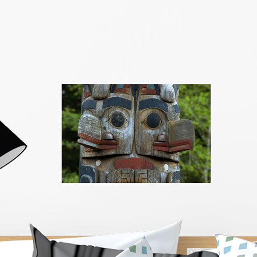 Native Totem Pole Sitka Wall Decal Design 1