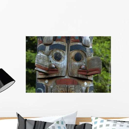 Native Totem Pole Sitka Wall Decal Design 1