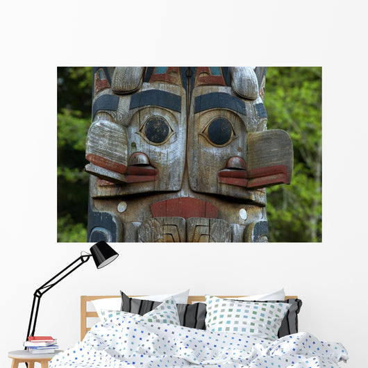 Native Totem Pole Sitka Wall Decal Design 1