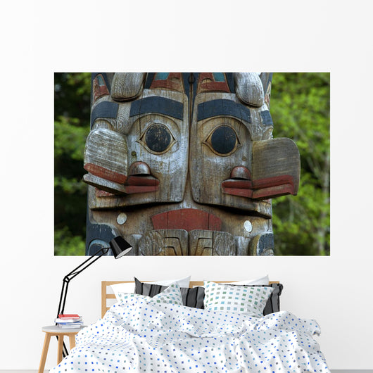 Native Totem Pole Sitka Wall Decal Design 1