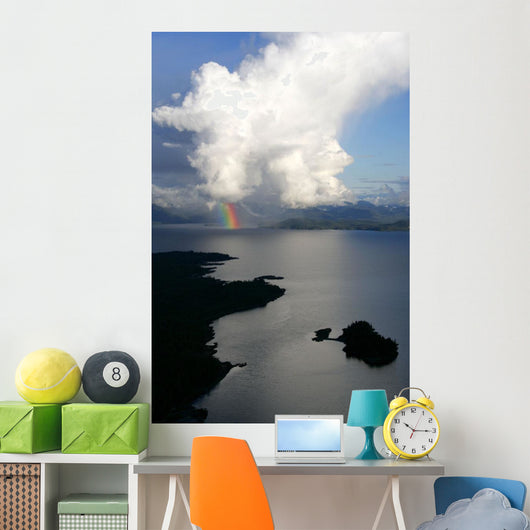 Rainbow Emerges from Thundercloud Wall Decal