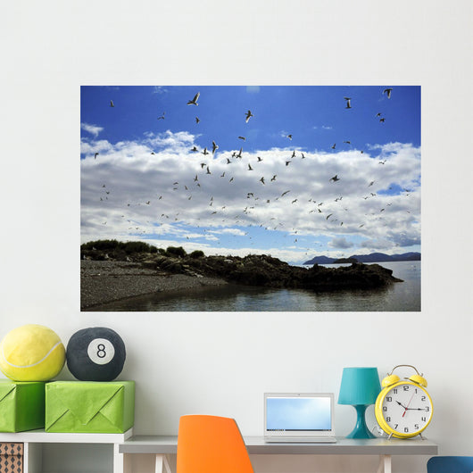 Sea Gulls Flying above Wall Decal