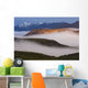 Fog Settles between Mountain Wall Decal