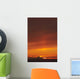 Augustine Volcano Silhouetted Sunset Wall Decal