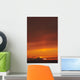 Augustine Volcano Silhouetted Sunset Wall Decal