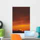 Augustine Volcano Silhouetted Sunset Wall Decal
