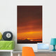 Augustine Volcano Silhouetted Sunset Wall Decal