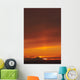 Augustine Volcano Silhouetted Sunset Wall Decal