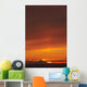 Augustine Volcano Silhouetted Sunset Wall Decal