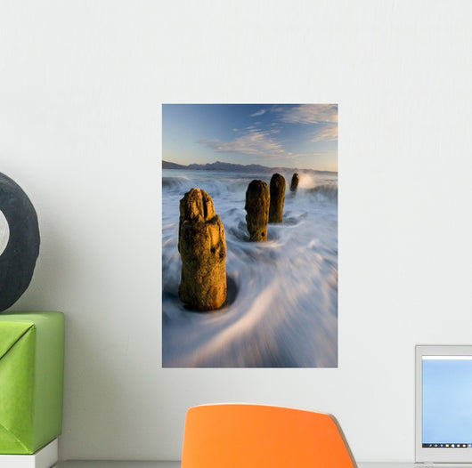 Surf Rushing around Old Wall Decal