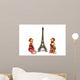 Cats and Eifel Tower Wall Mural