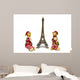 Cats and Eifel Tower Wall Mural