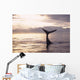 Silhouette Humpback Whale Fluke Wall Decal