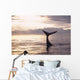 Silhouette Humpback Whale Fluke Wall Decal