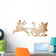 Santa Claus and Reindeer Wall Decal