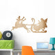Santa Claus and Reindeer Wall Decal