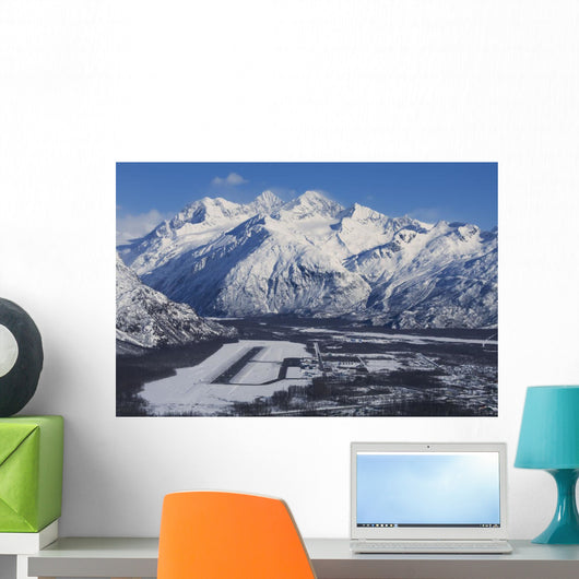 Aerial Valdez Alaska during Wall Decal