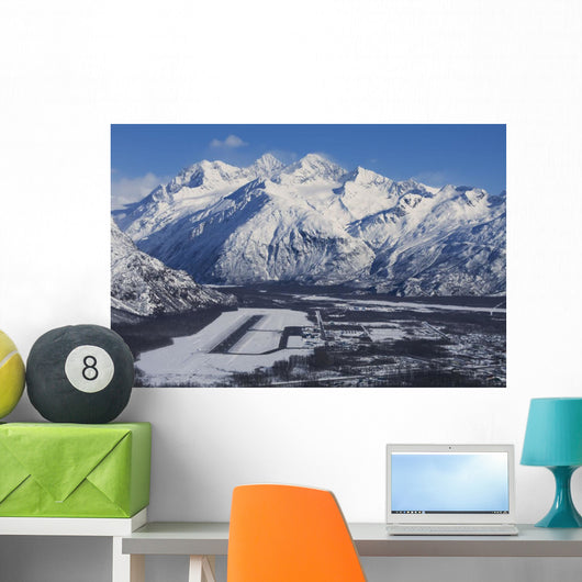 Aerial Valdez Alaska during Wall Decal