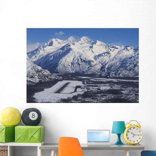 Aerial Valdez Alaska during Wall Decal