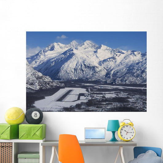 Aerial Valdez Alaska during Wall Decal