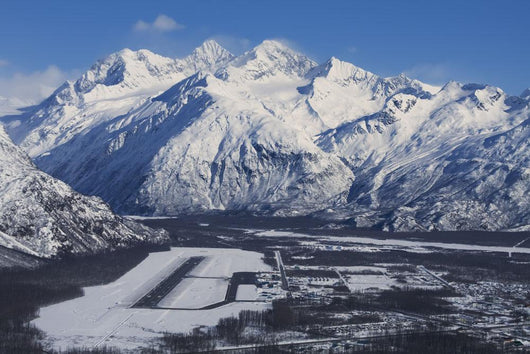 Aerial Valdez Alaska during Wall Decal