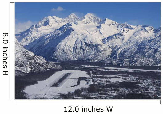 Aerial Valdez Alaska during Wall Decal