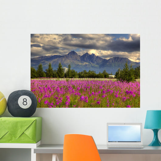 Scenic Pioneer Peak with Wall Decal