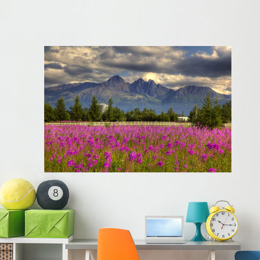 Scenic Pioneer Peak with Wall Decal