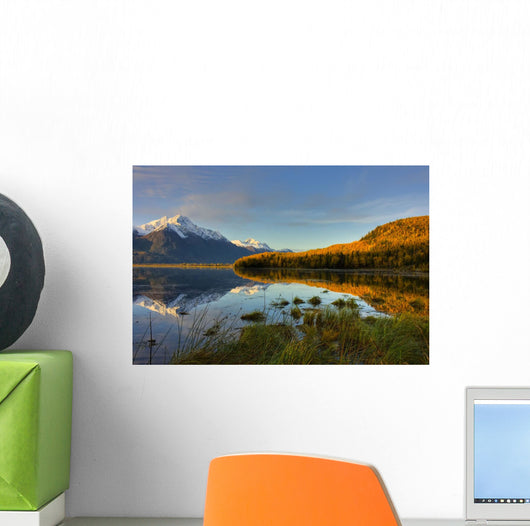 Scenic Pioneer Peak Reflecting Wall Decal Design 1