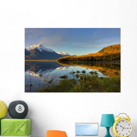 Scenic Pioneer Peak Reflecting Wall Decal Design 1